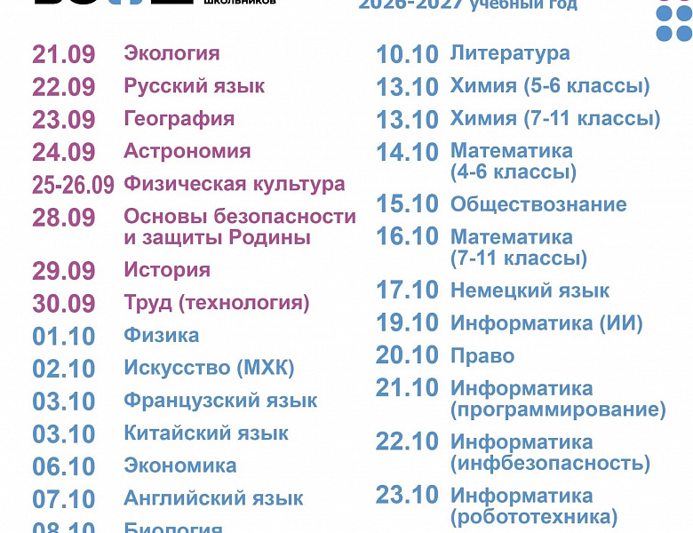 Всероссийская олимпиада школьников